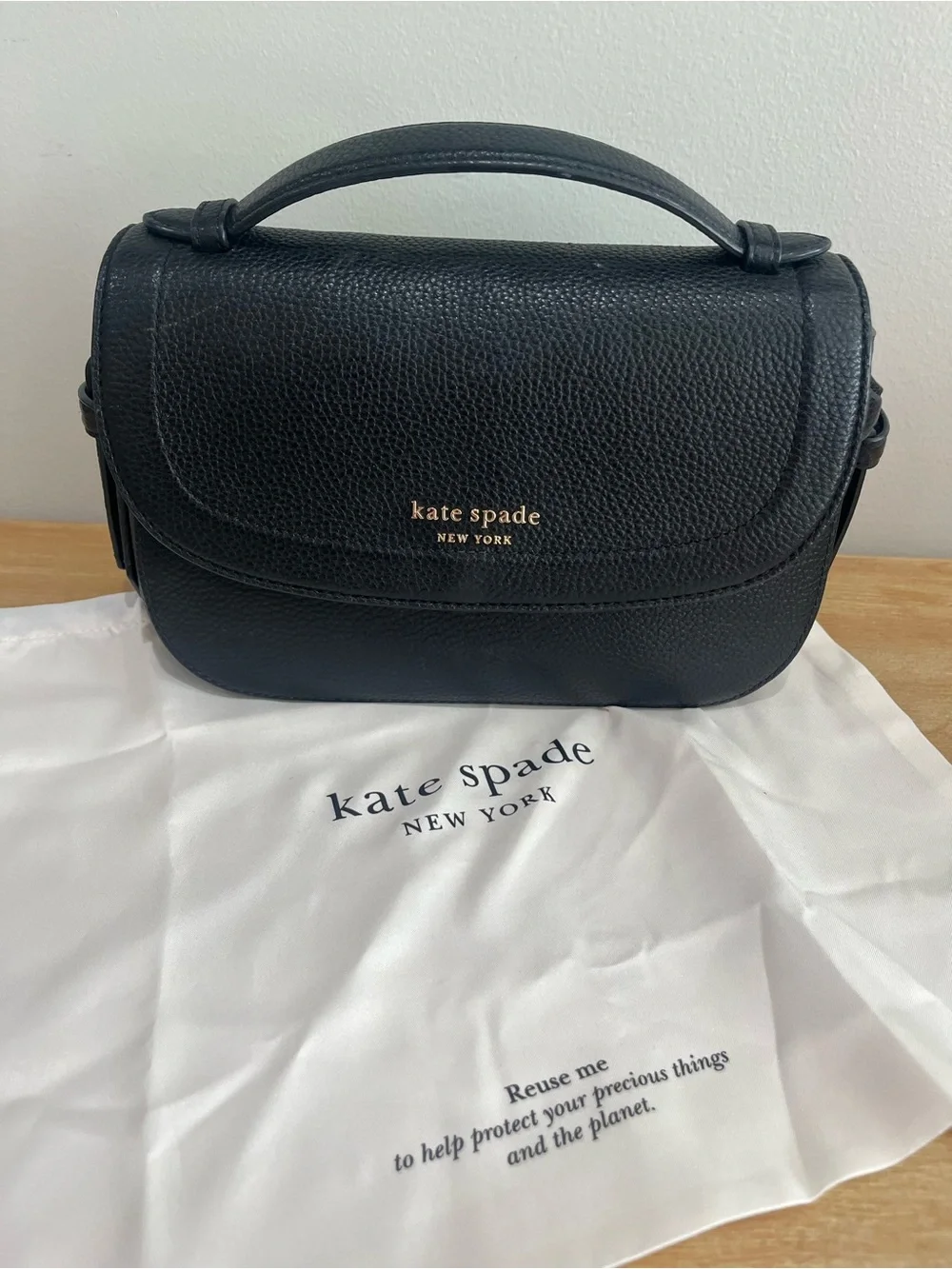Kate Spade New York Black Leather Crossbody Satchel
